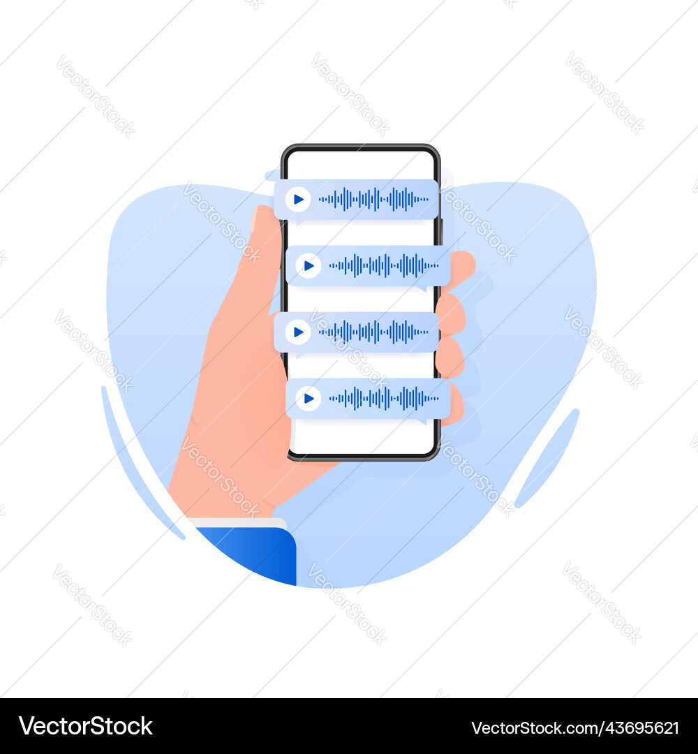 Voice messages bubbles message notification Voice messages bubbles message notification Vector Image
