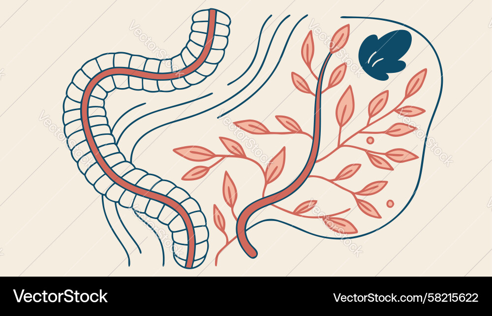 Branching Botanical Structure Vector Image