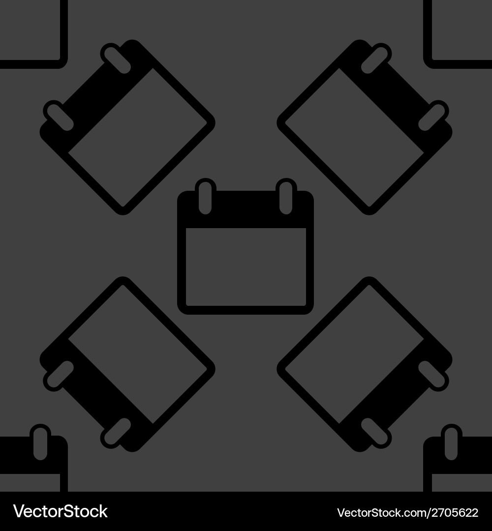 Calendar web icon flat design seamless pattern Vector Image