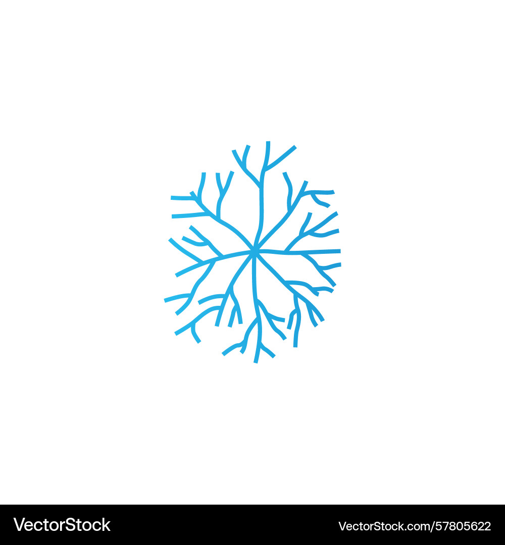 Cell neuron technology logo design data simple Vector Image