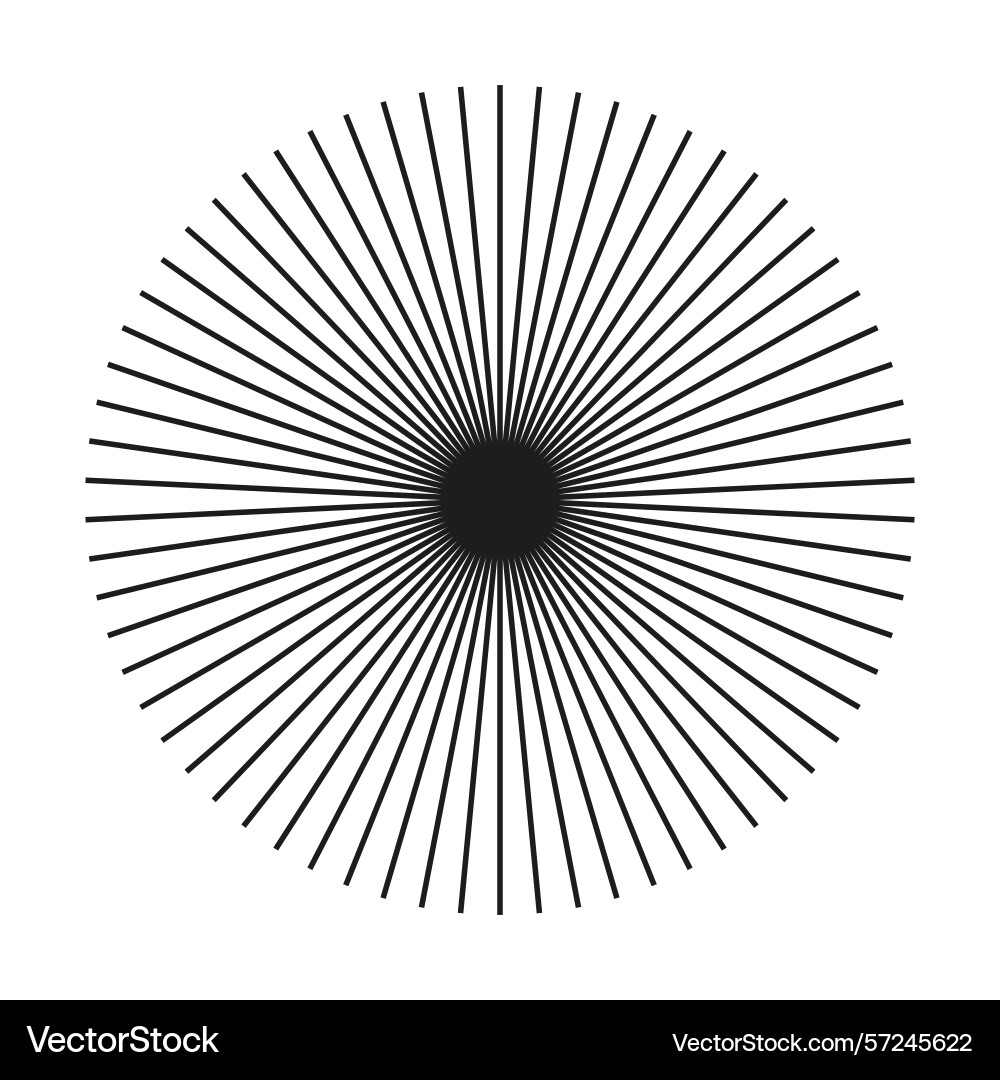 Circular lines simple element radial circle Circular lines simple element radial circle vector image