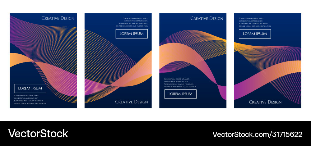 Colorful gradient minimal geometric line pattern Vector Image