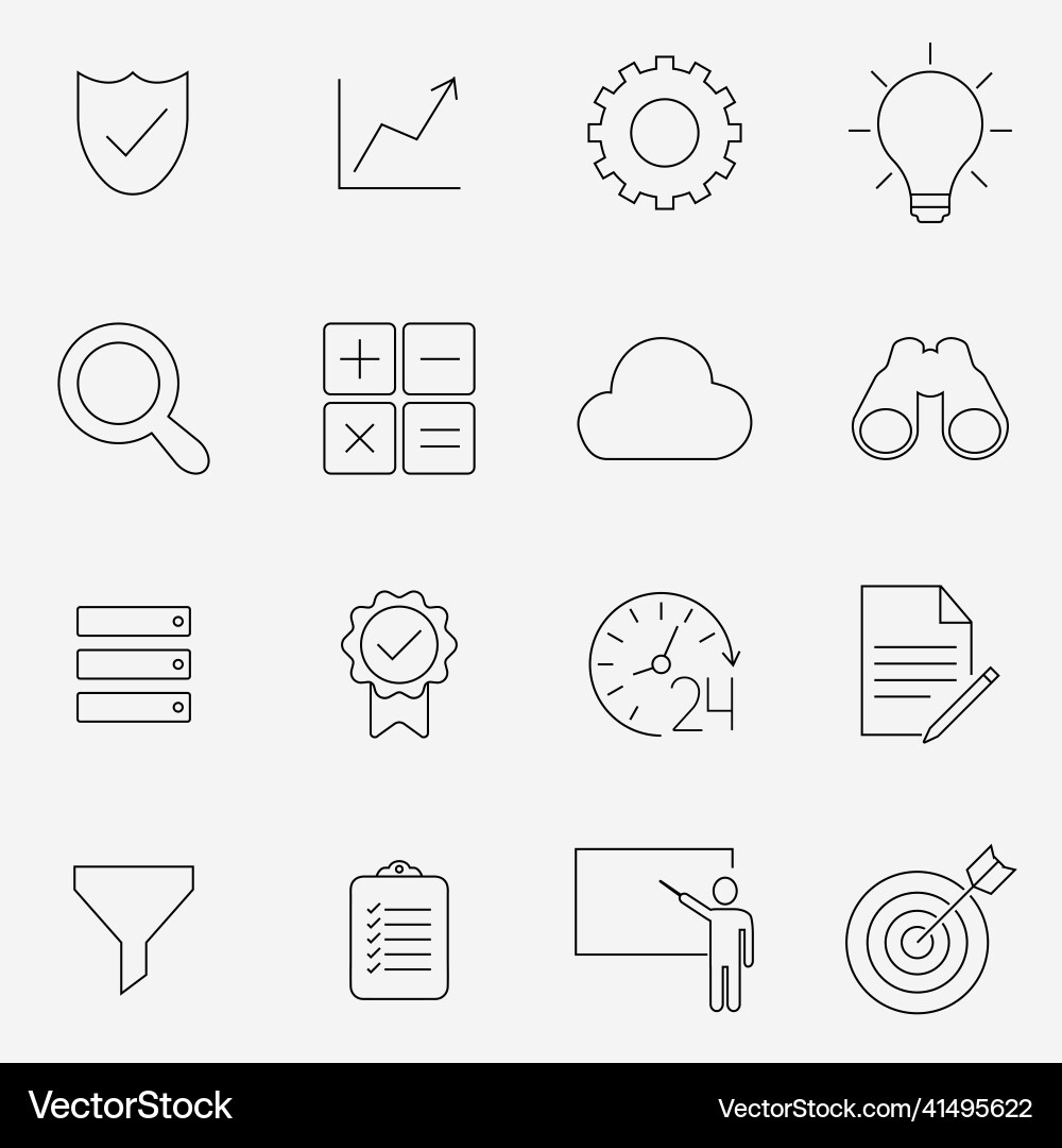 Data analysis statistics analytics icon set Data analysis statistics analytics icon set Vector Image
