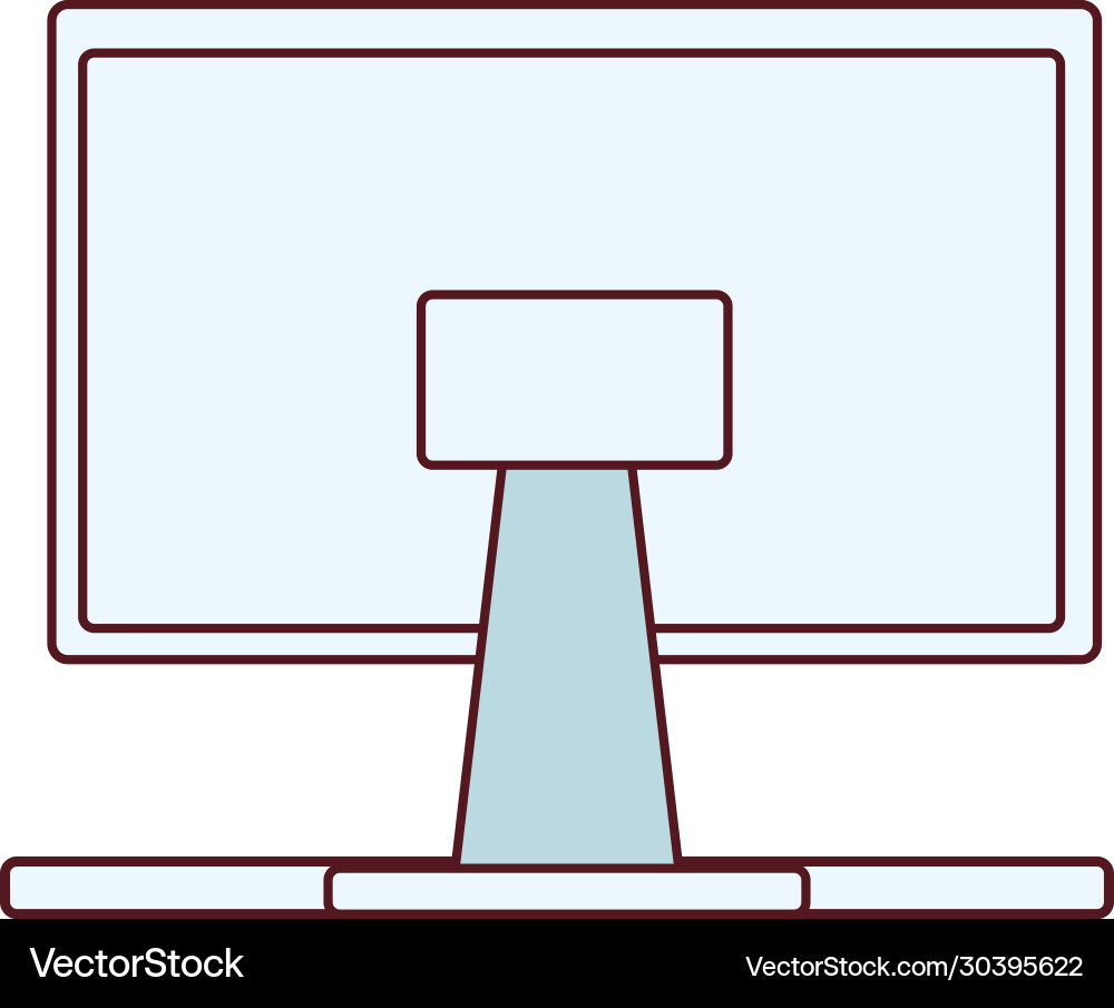 Desktop computer monitor isolated icon Desktop computer monitor isolated icon Vector Image