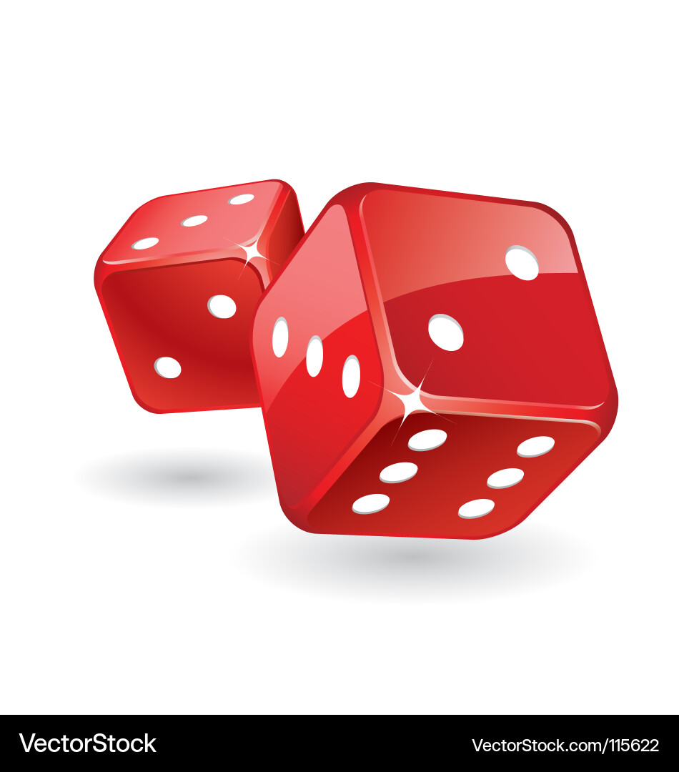 Glossy Dice Set Vector Image