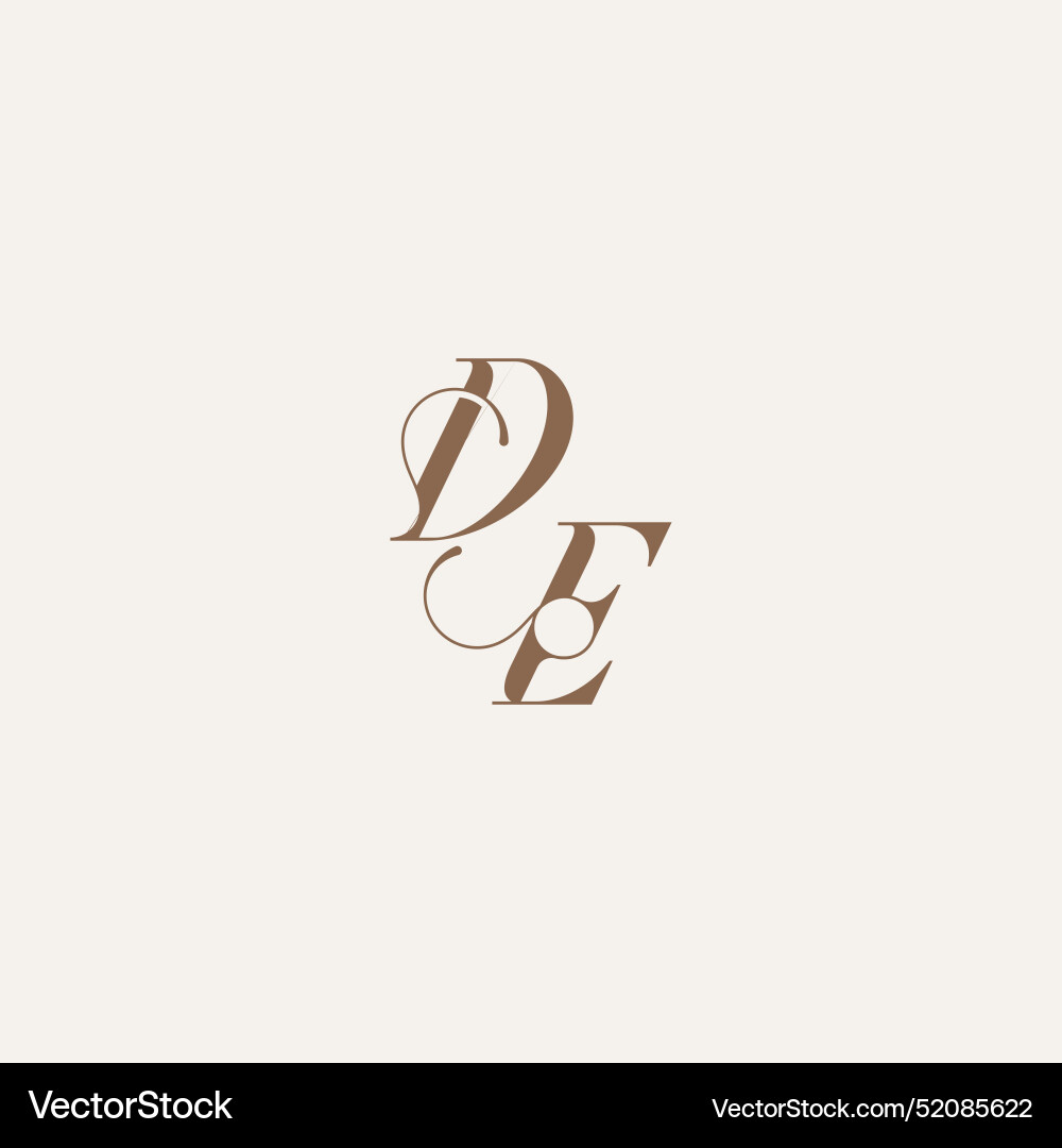 Initial monogram logo wedding concept design Vector Image