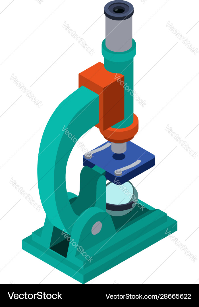 Lab microscope icon isometric style Lab microscope icon isometric style vector image