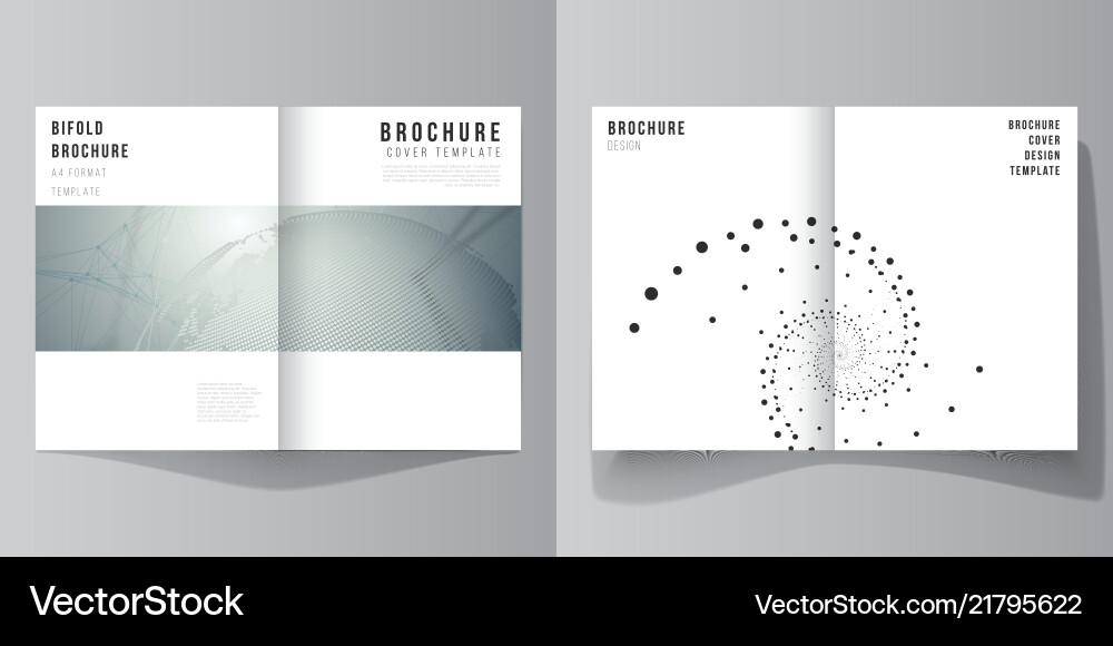 Layout of two a4 format cover mockups Layout of two a4 format cover mockups vector image