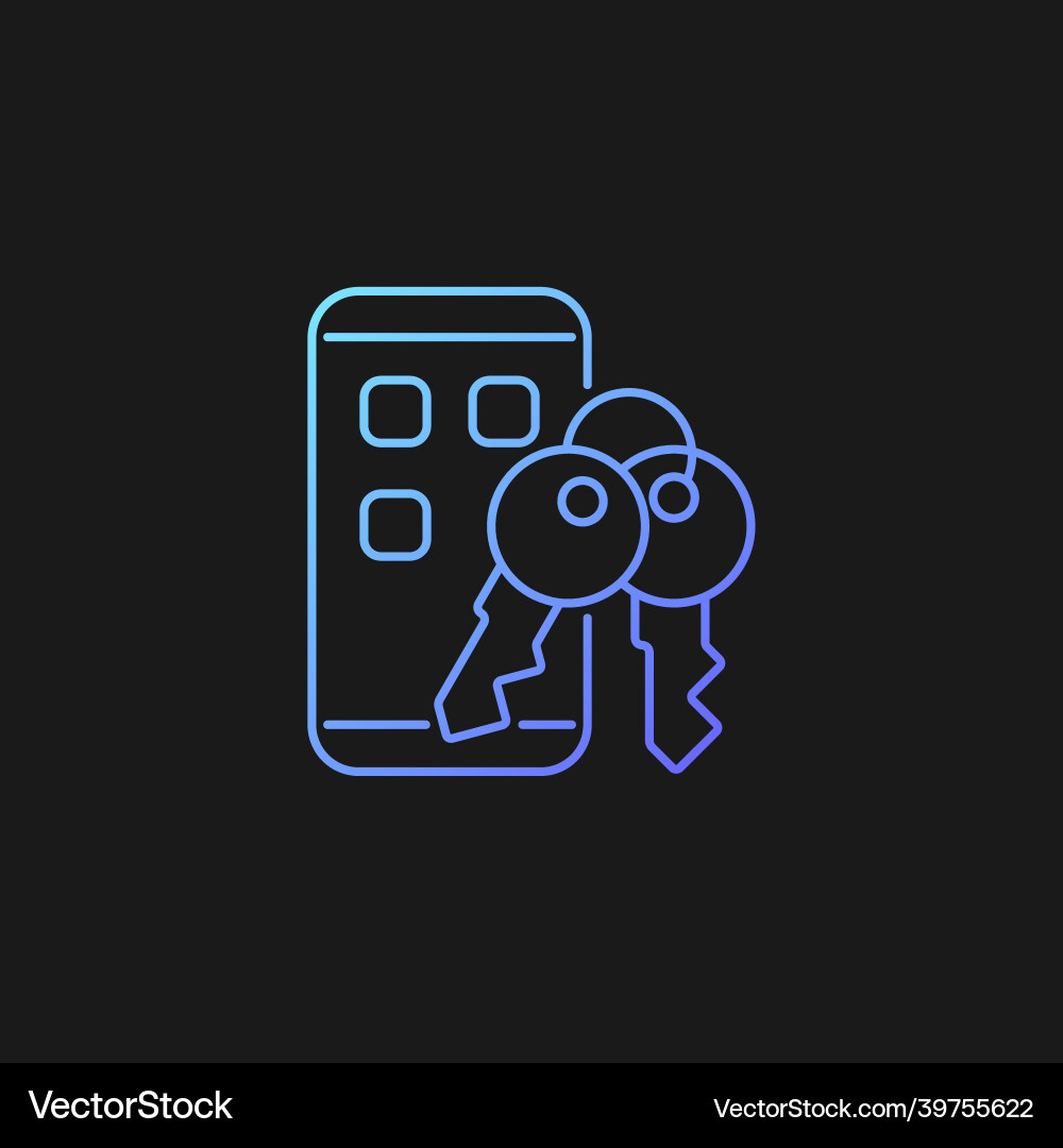 Password management app gradient icon for dark Vector Image