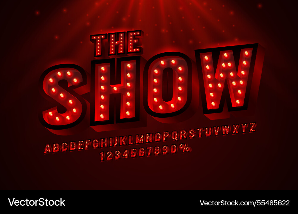 Show font set collection letters and numbers Show font set collection letters and numbers vector image