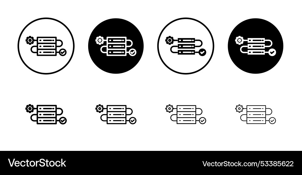 Workflow process icon logo set Vector Image