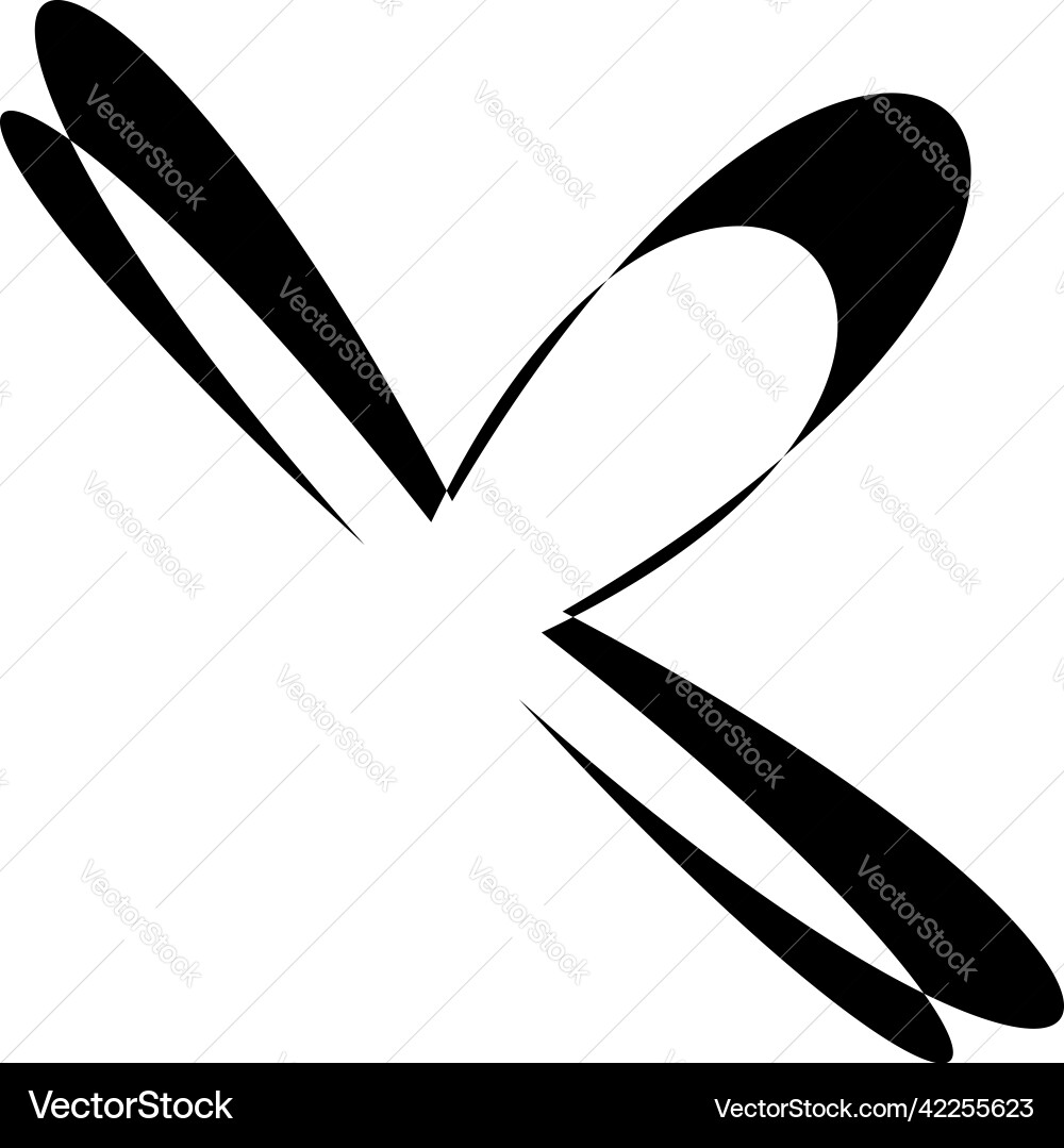 Abstract random geometric shape non figural Vector Image