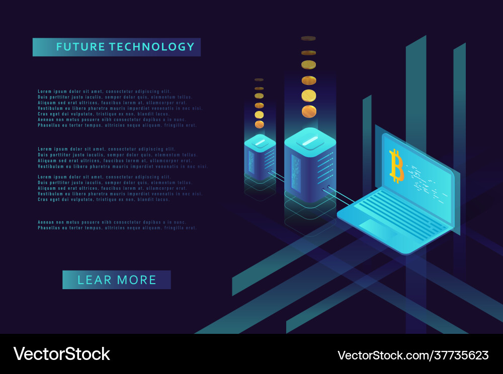 Cryptocurrency and blockchain Cryptocurrency and blockchain Vector Image