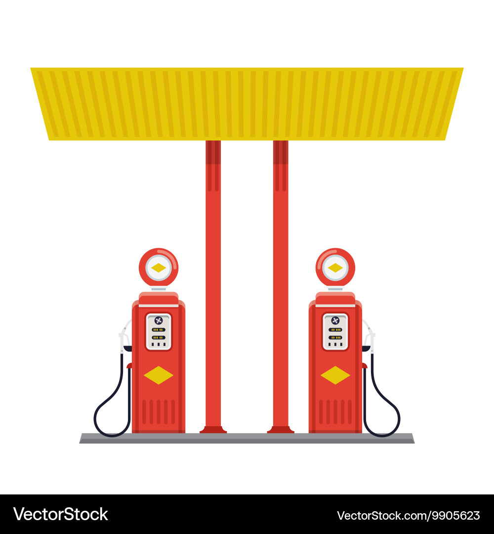 Gas station Royalty Free Vector Image - VectorStock