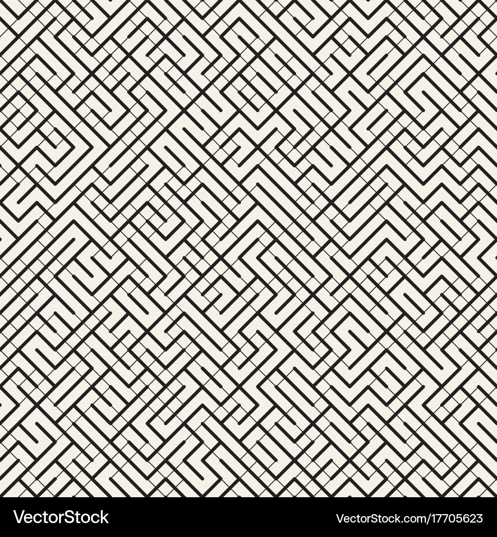 Irregular maze line abstract geometric background vector image