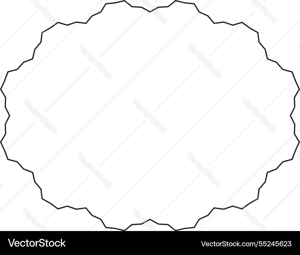Oval border basic shapes monogram frame Vector Image