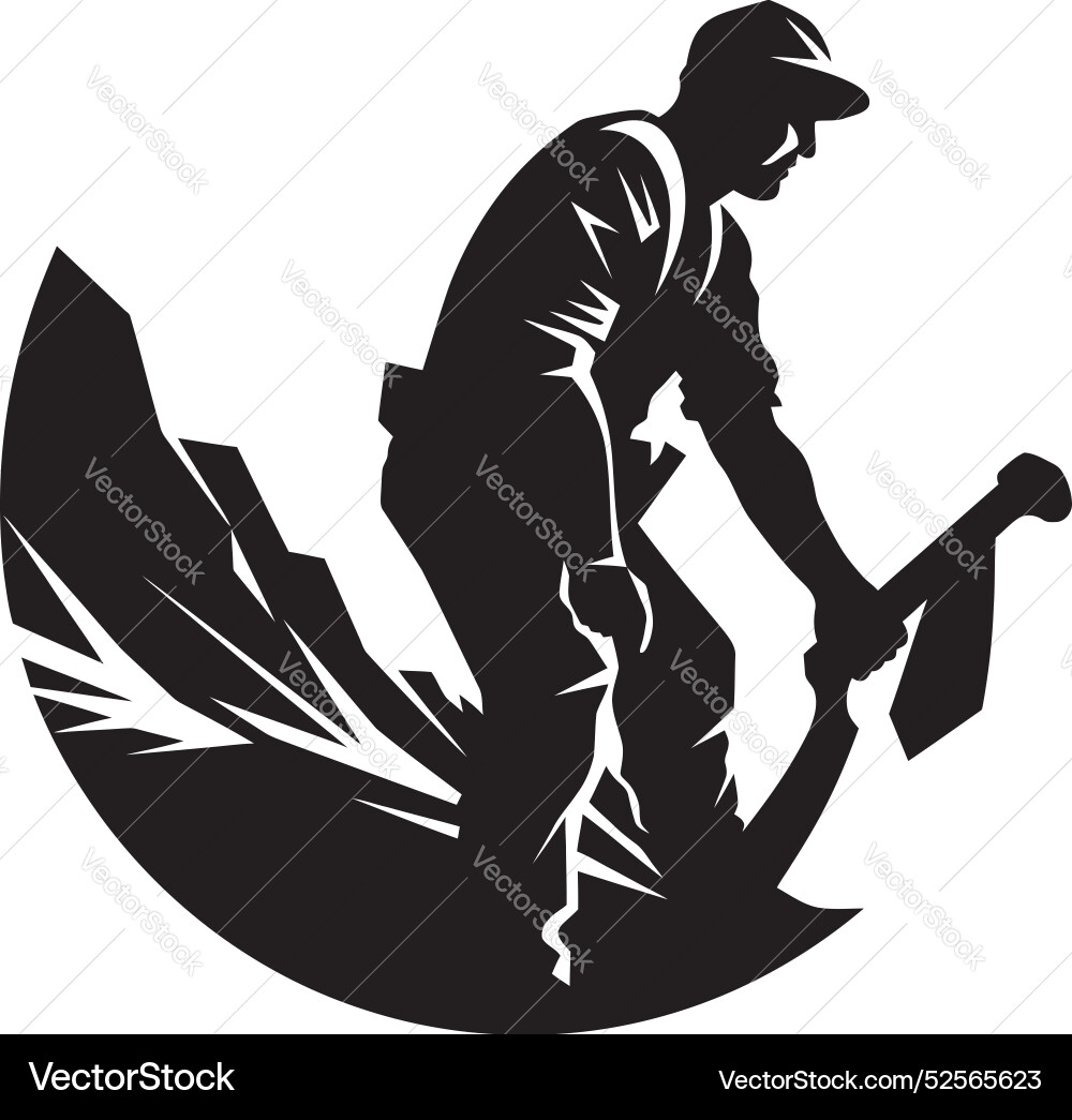 Pickaxe pathfinder of paths Pickaxe pathfinder of paths Vector Image