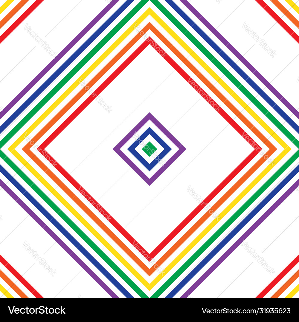Rainbow argyle diagonal stripes seamless pattern Rainbow argyle diagonal stripes seamless pattern Vector Image
