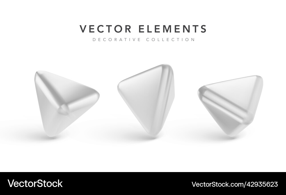 Silver geometric 3d objects with shadow isolated Silver geometric 3d objects with shadow isolated vector image