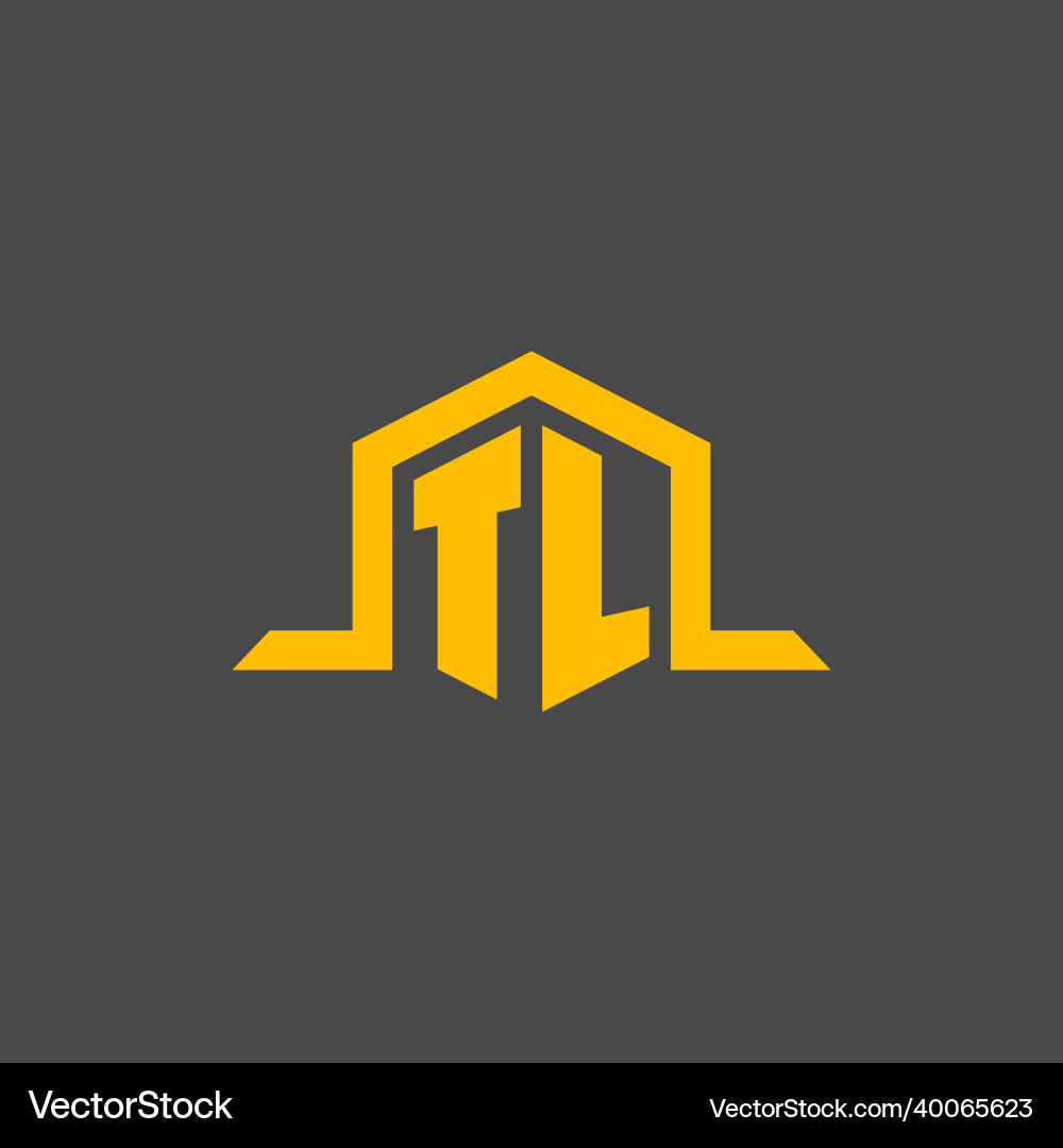 Tl monogram initial logo with hexagon style design Tl monogram initial logo with hexagon style design Vector Image