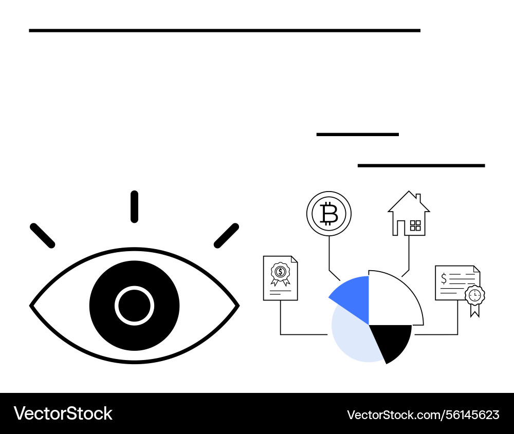 Visualizing data and connections between finance Visualizing data and connections between finance vector image