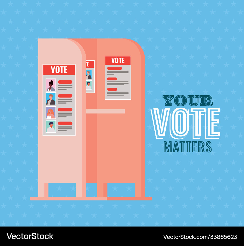 Voting Booth - Your Vote Matters Vector Image