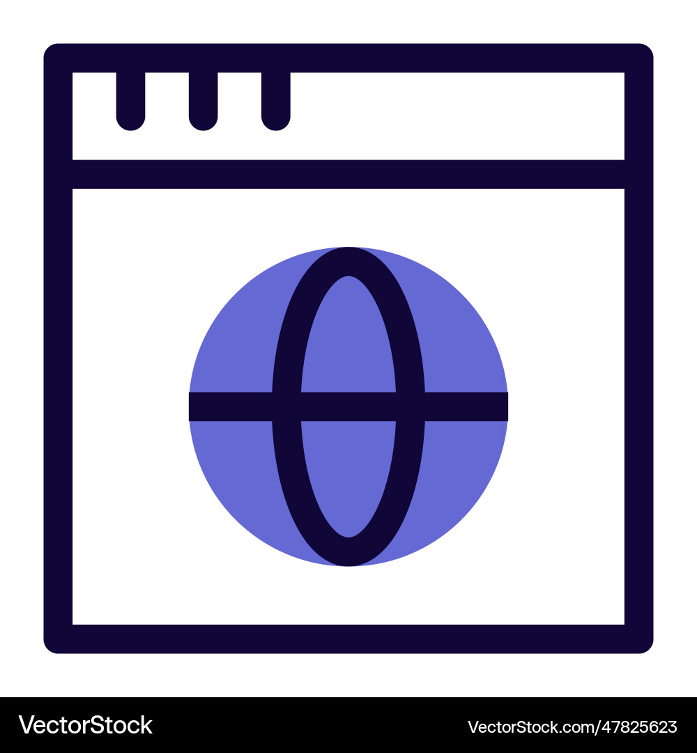 Web browser window for displaying information Vector Image