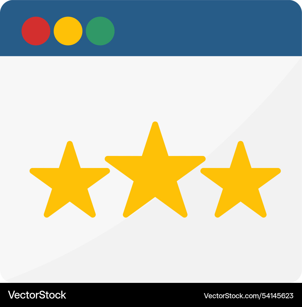 Web rating flat icon design Vector Image