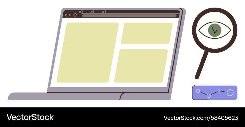 Website Analytics & Optimization Vector Image