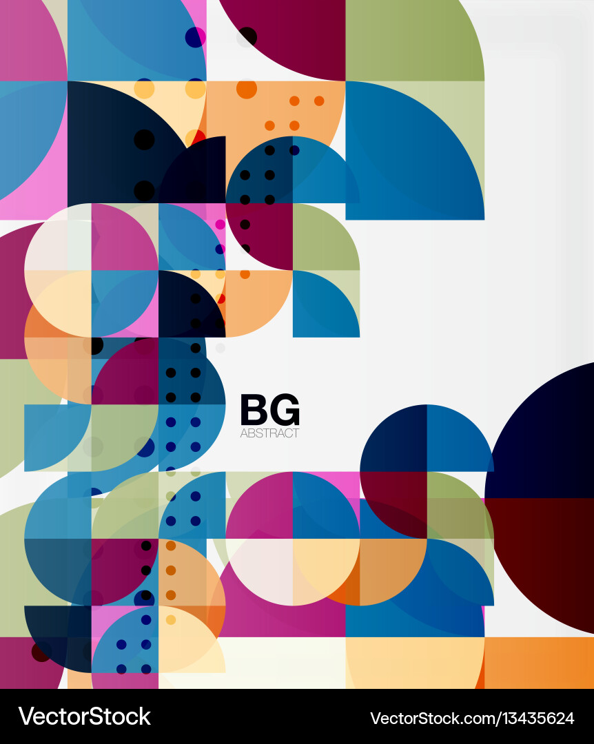 Abstract background of circle elements Vector Image