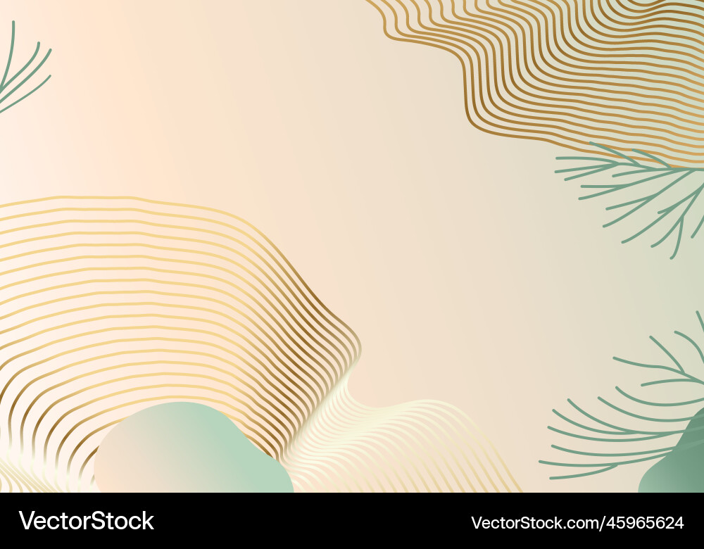 Abstract Golden Wave Pattern Vector Image