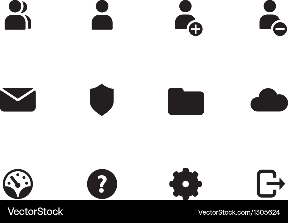 Account & User Interface Icons Vector Image