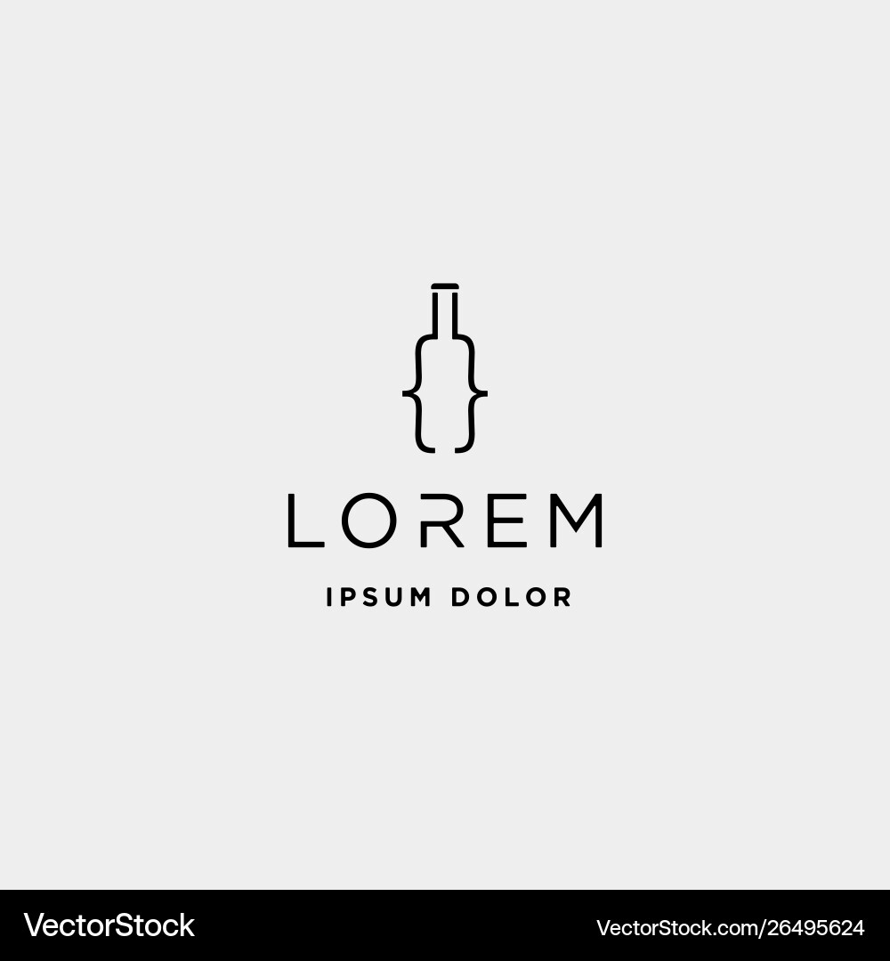 Beer code logo design bar coding simple line Beer code logo design bar coding simple line Vector Image