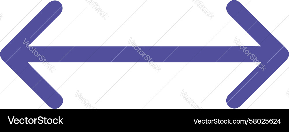 Double Horizontal Resize Arrow Icon vector image