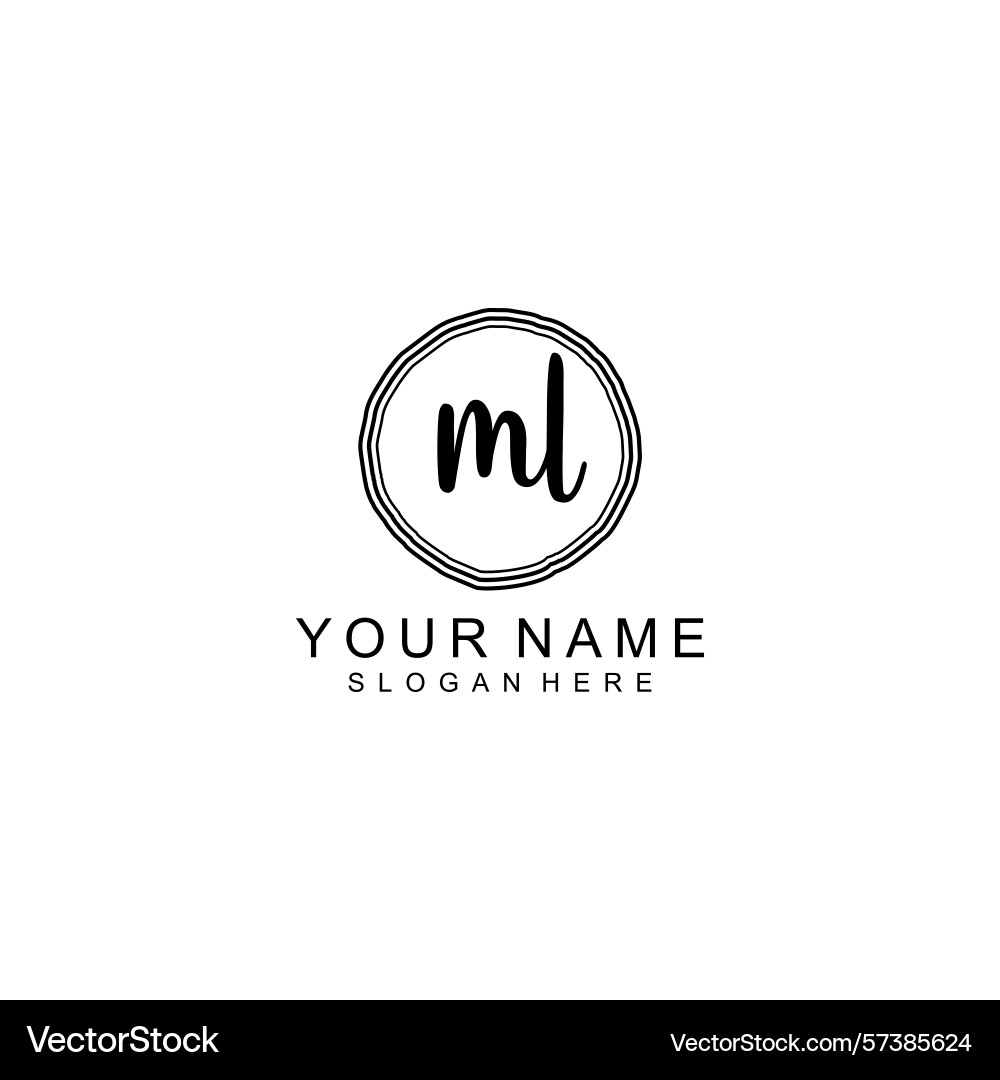 Elegant ml initial logo collection with modern Elegant ml initial logo collection with modern Vector Image