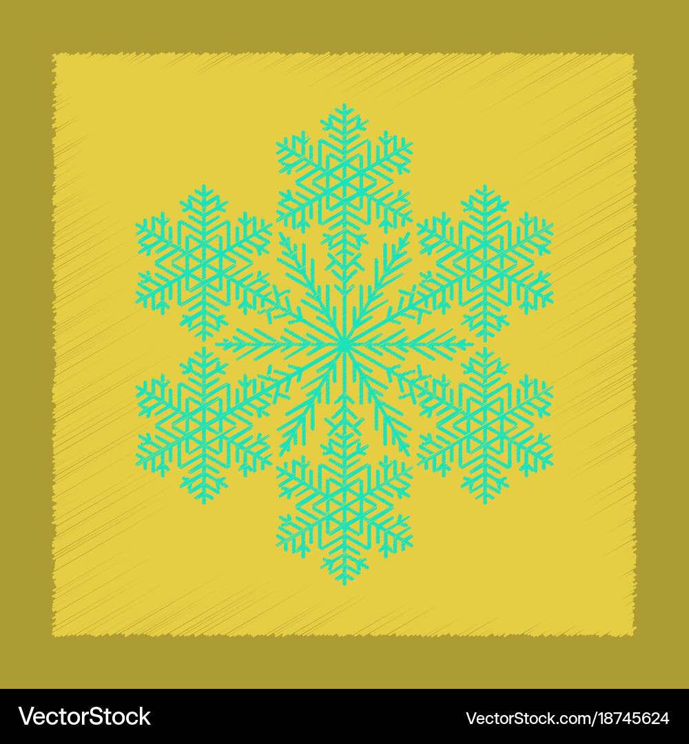 Flat shading style icon snowflake Vector Image