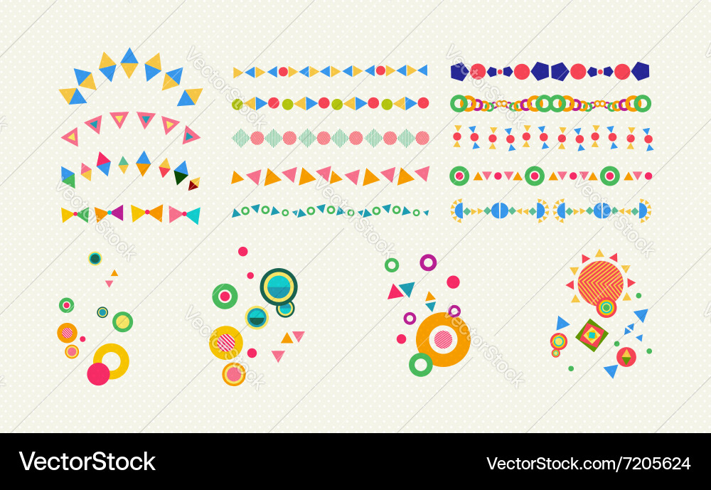 Geometry set element color abstract divider symbol Vector Image