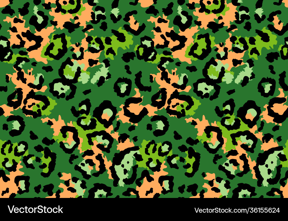Leopard Print Seamless Pattern vector image