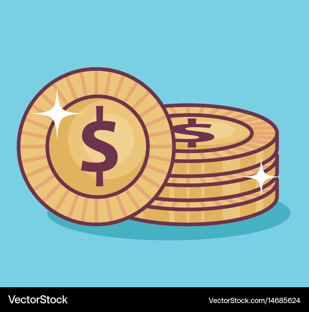 Money-related objects design Vector Image