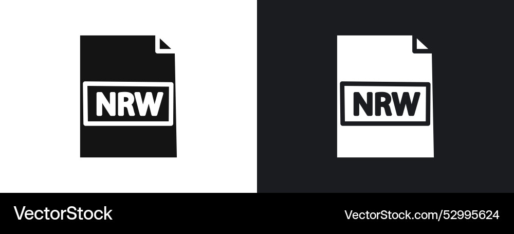 Nrw file document icon linear graphics set Nrw file document icon linear graphics set vector image