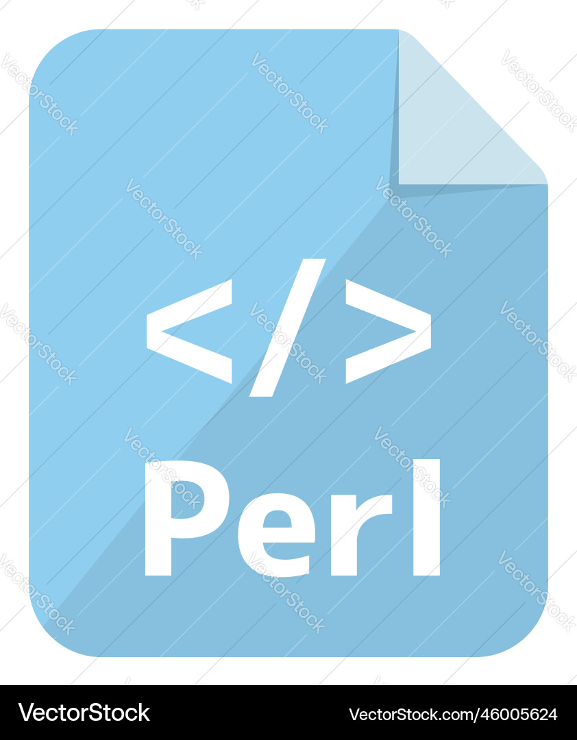 Perl icon major programming language color Vector Image