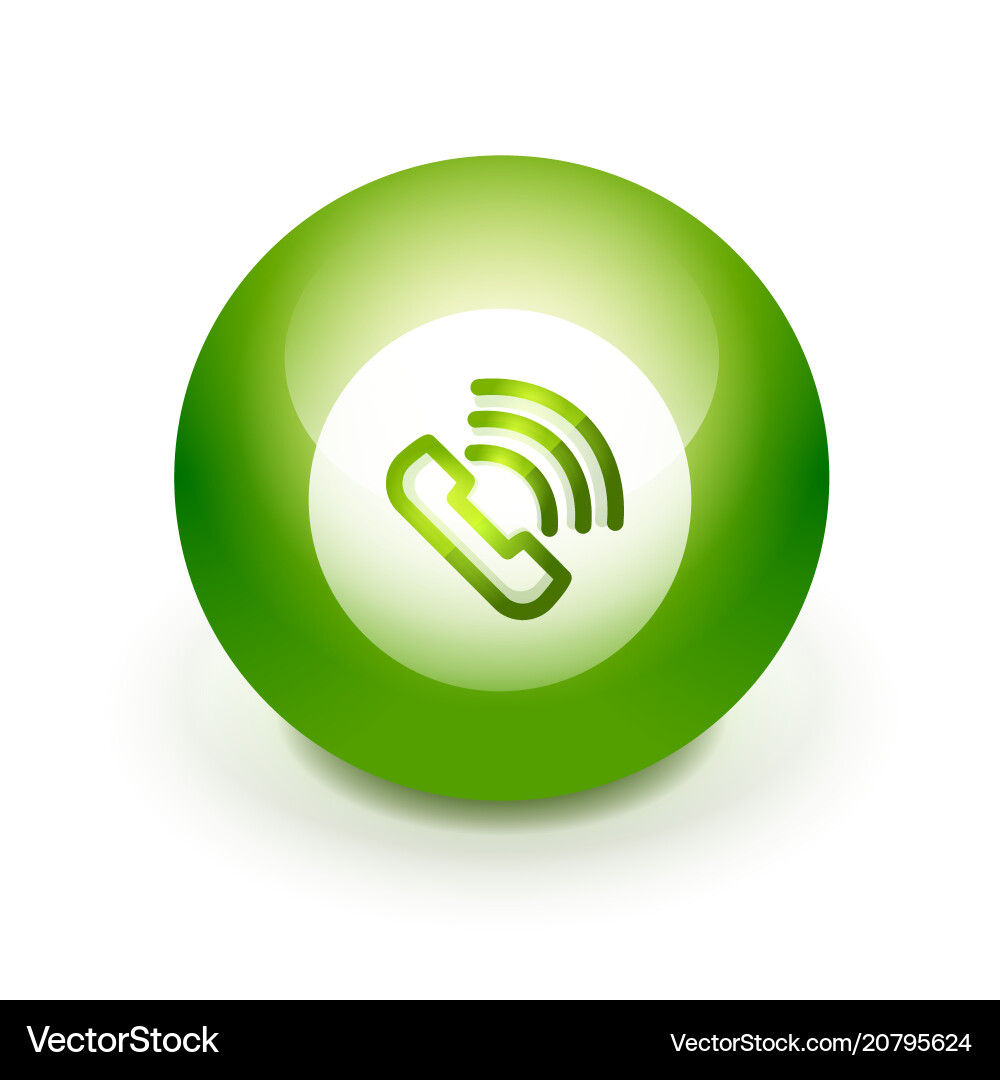 Phone button call support idea Vector Image
