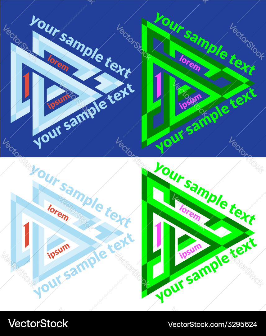 Set of icons abstract triangle Vector Image
