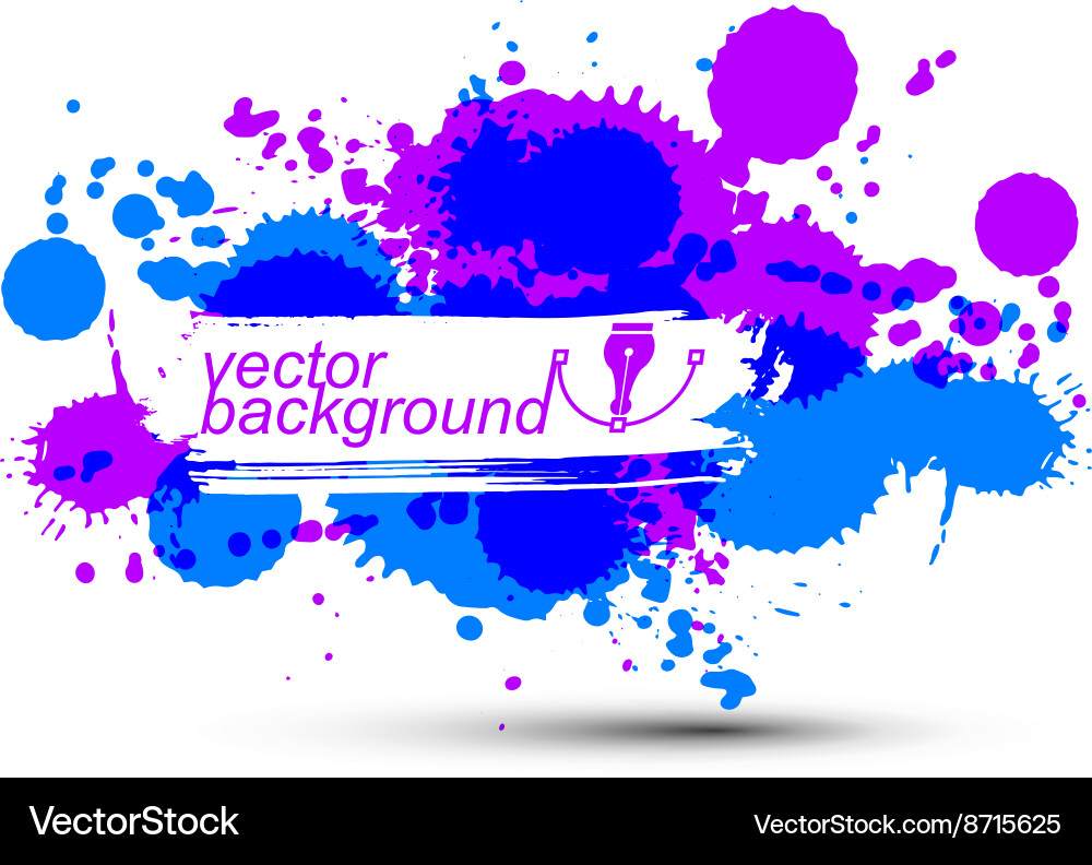 Colorful ink splash seamless pattern with overlap Vector Image