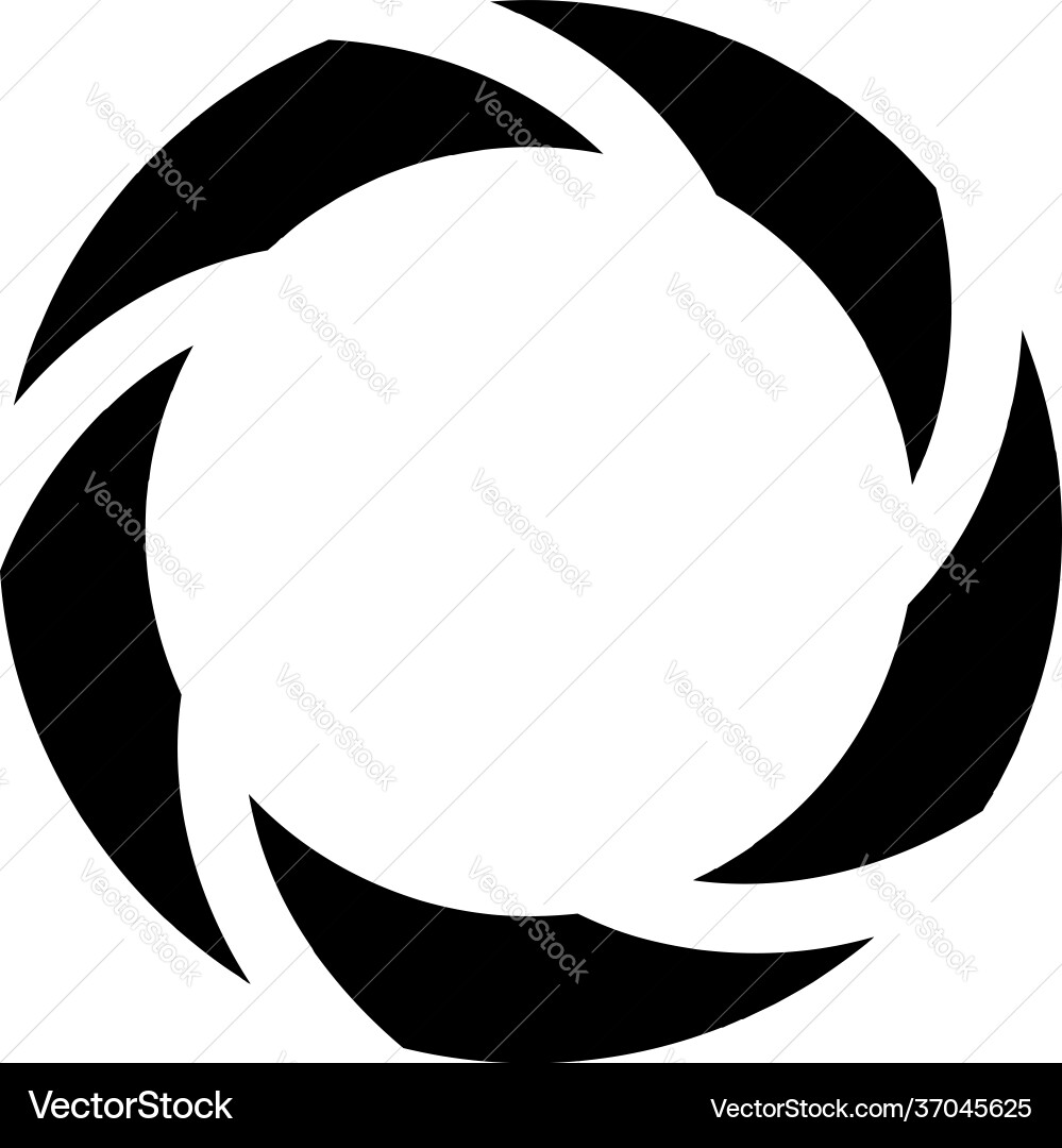 Cyclical circle helix volute element concentric Vector Image