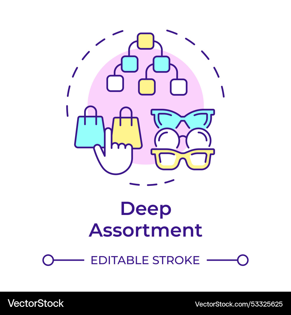 Deep assortment multi color concept icon Vector Image