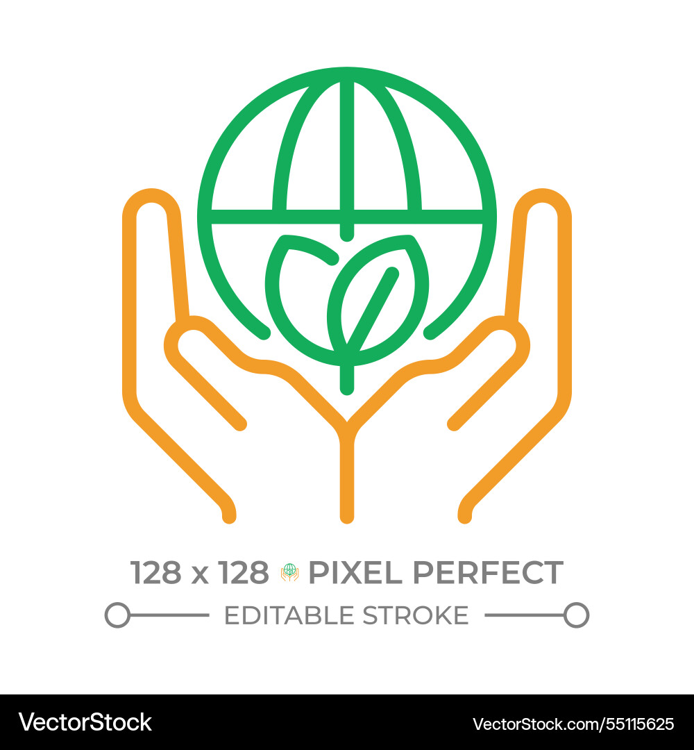 Environmental protection two color line icon Vector Image