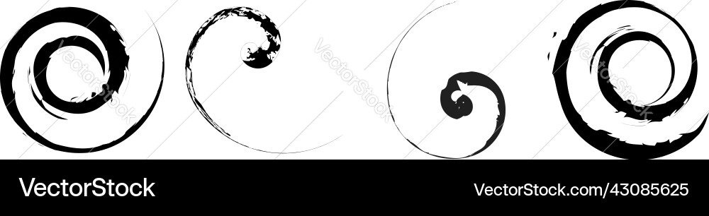 Grungy textured spiral design element Grungy textured spiral design element Vector Image