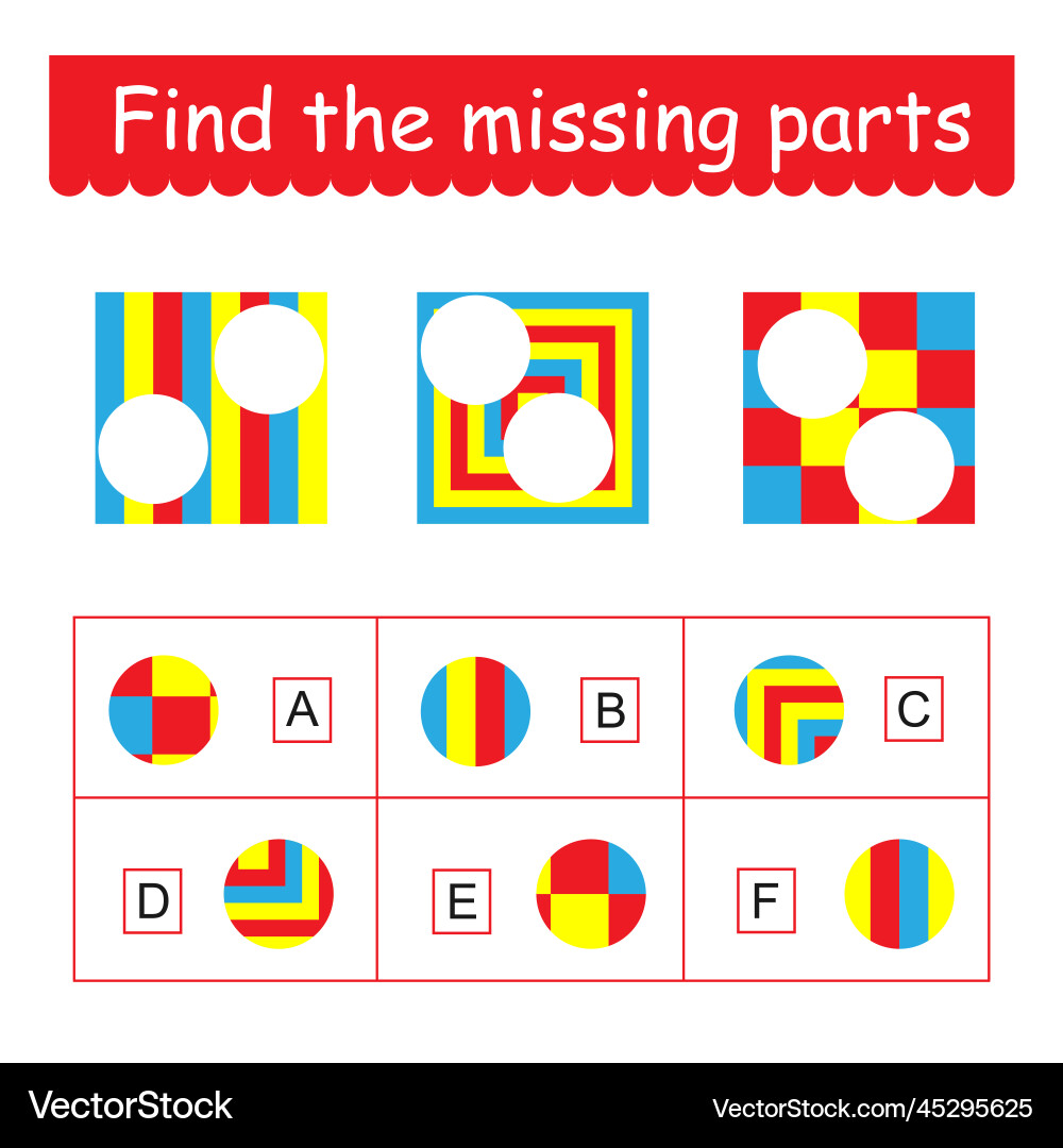 Mind game task for the development Vector Image