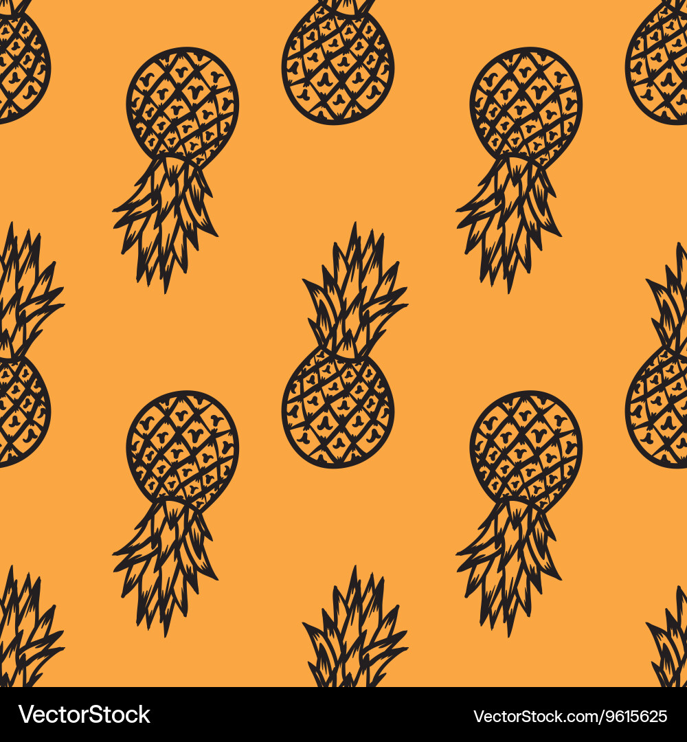 Pineapple patterned background Vector Image